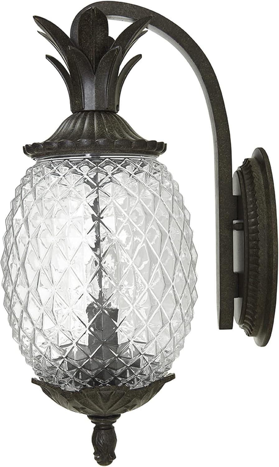 Black Dimmable Glass Lantern Wall Light