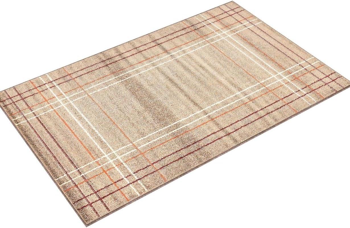 Unique Loom Autumn Collection Area Rug - Heritage (5' 1" x 8' Rectangle Light Brown/Burgundy)