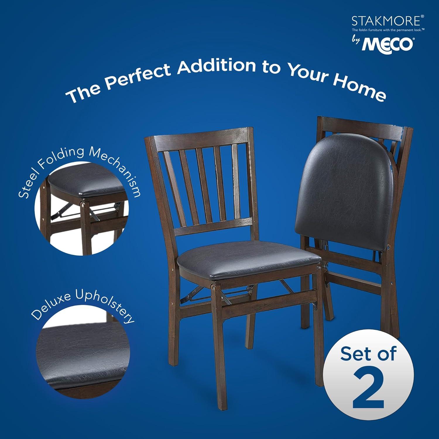 Williston Forge Esita Vinyl Padded Stackable Folding Chair Folding Chair Set (Set of 2)