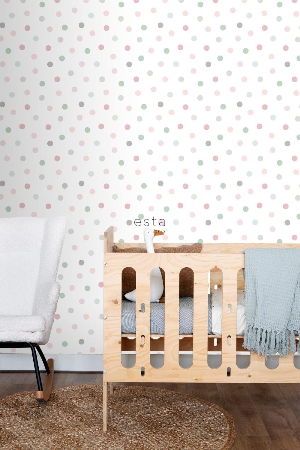 Chesapeake Jubilee Pink Dots Wallpaper, 20.9-in by 33-ft
