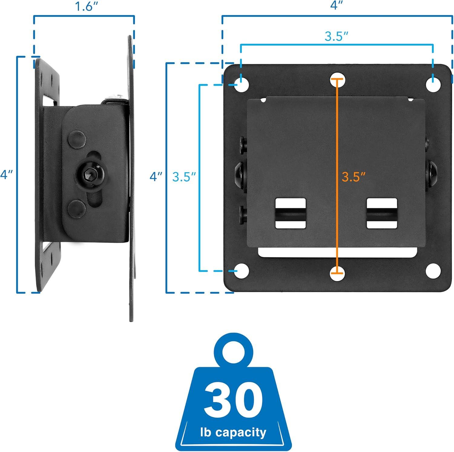 Black Adjustable Wall Mount for 13-32 Inch Screens