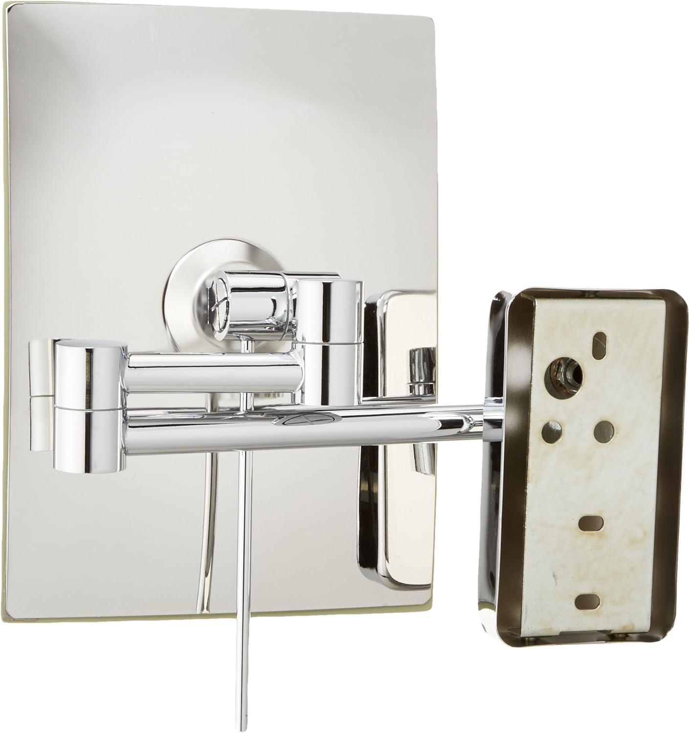 Wrought Studio™ Wall Mount Makeup Mirror with 5X Magnification - 8.75” x 6.5” Rectangular Mirror Extends 14”