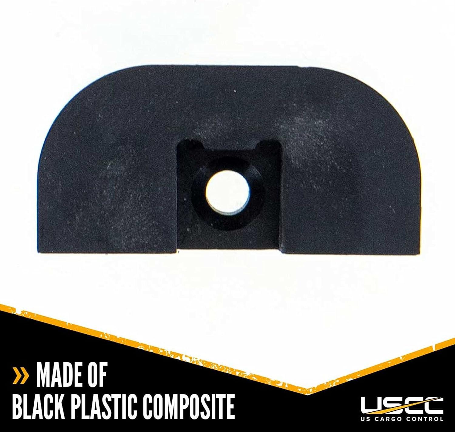 Black Plastic Flanged End Cap for L-Track Rails