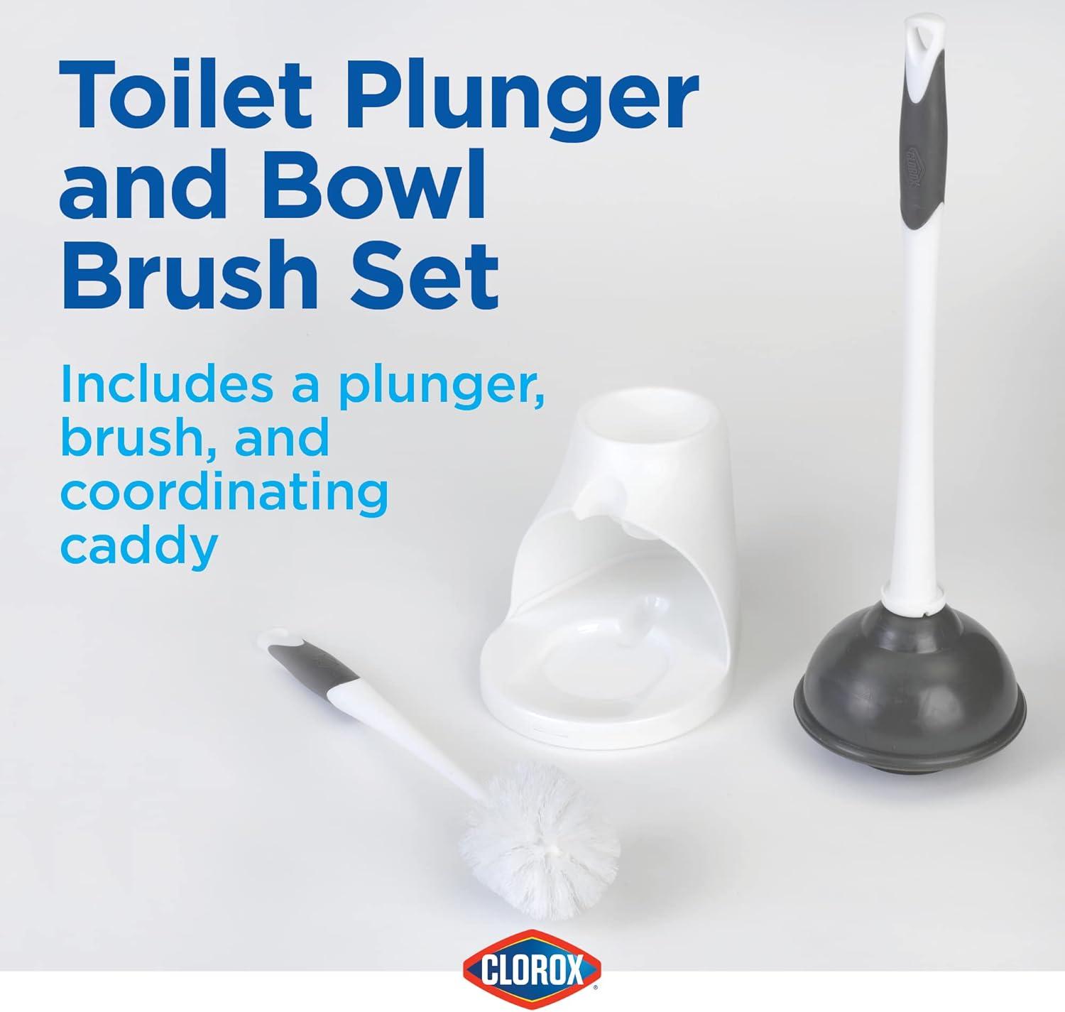 Clorox Plunger & Toilet Brush with Carry Caddy