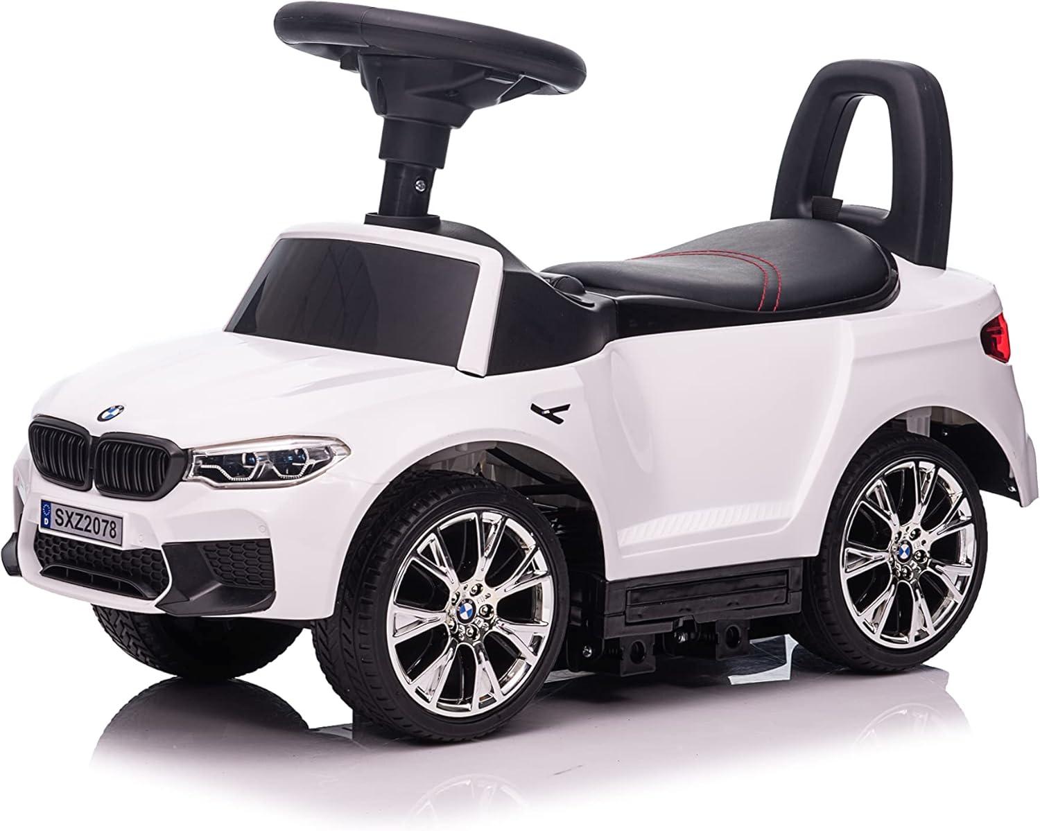 Towallmark Officially Licensed BMW Ride On Push Car for Toddlers, Push Car 4 in 1 with Horn, Adjustable Handle, Guardrails, Kids Ride on Toys Updated Large for 1-3 (White)