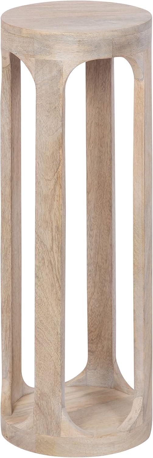 Kate and Laurel Dahl Round Wood Drink Table, 8x8x23, White