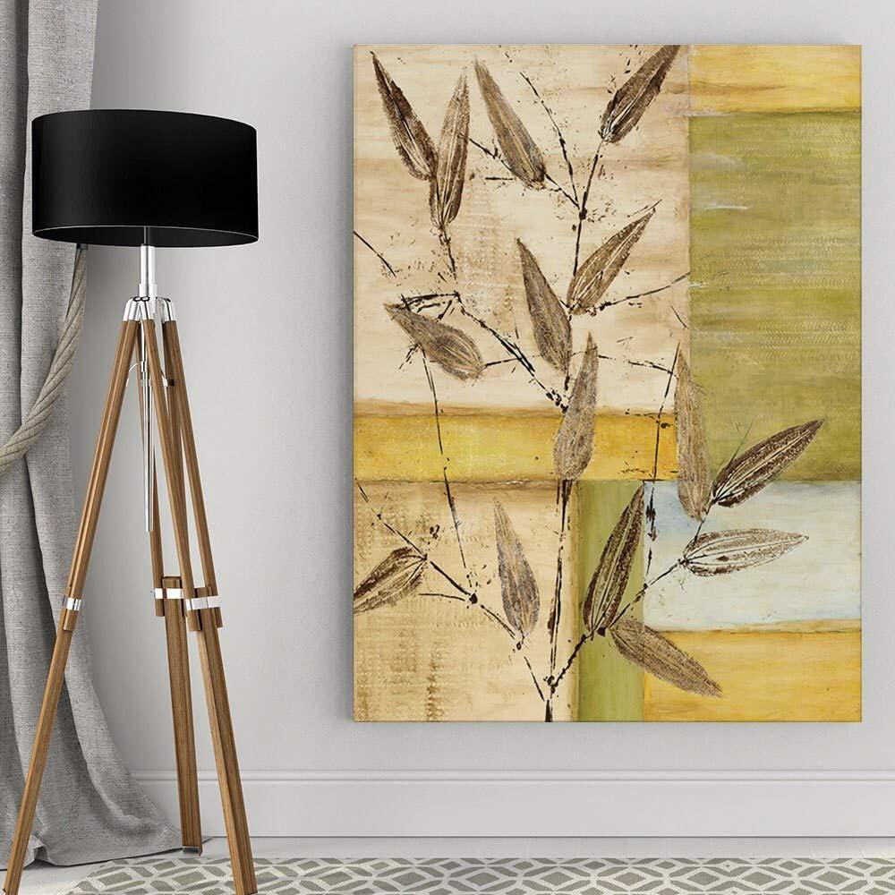 Urban Garden Beige and Green Canvas Wall Art