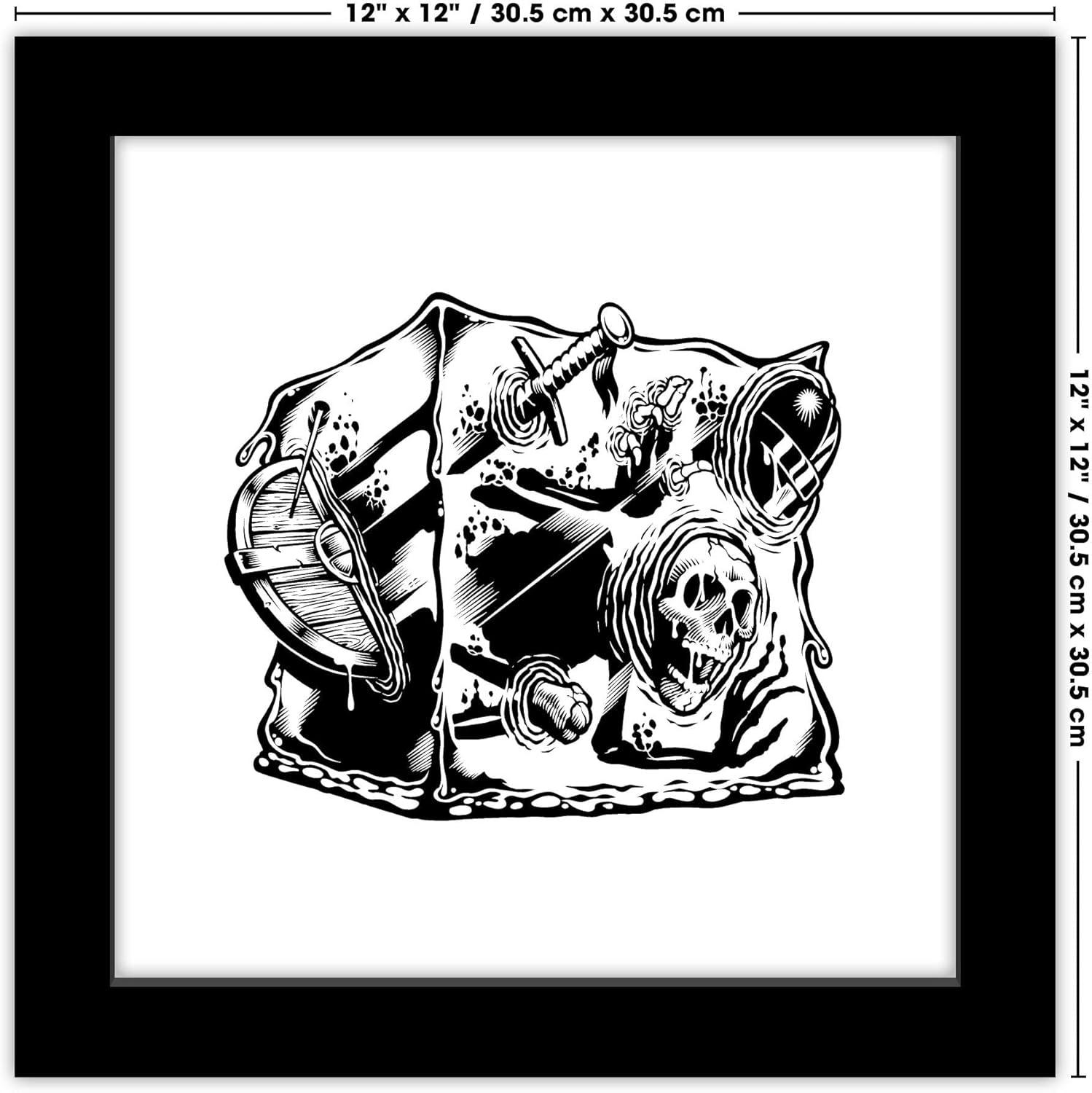 Gallery Pops Dungeons & Dragons - Classic Gelatinous Cube Wall Art, Black Framed Version, 12" x 12"