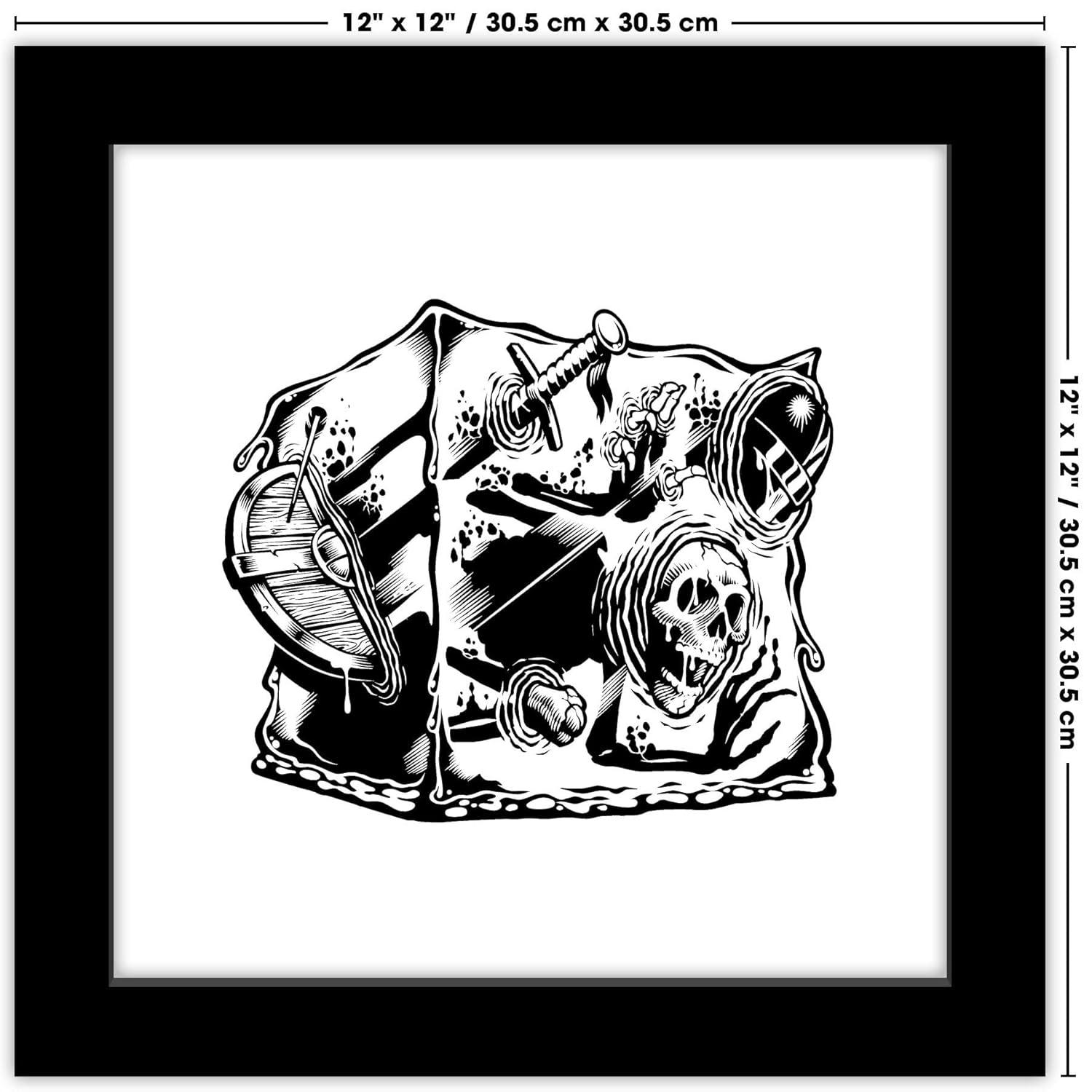 Gallery Pops Dungeons & Dragons - Classic Gelatinous Cube Wall Art, Black Framed Version, 12" x 12"