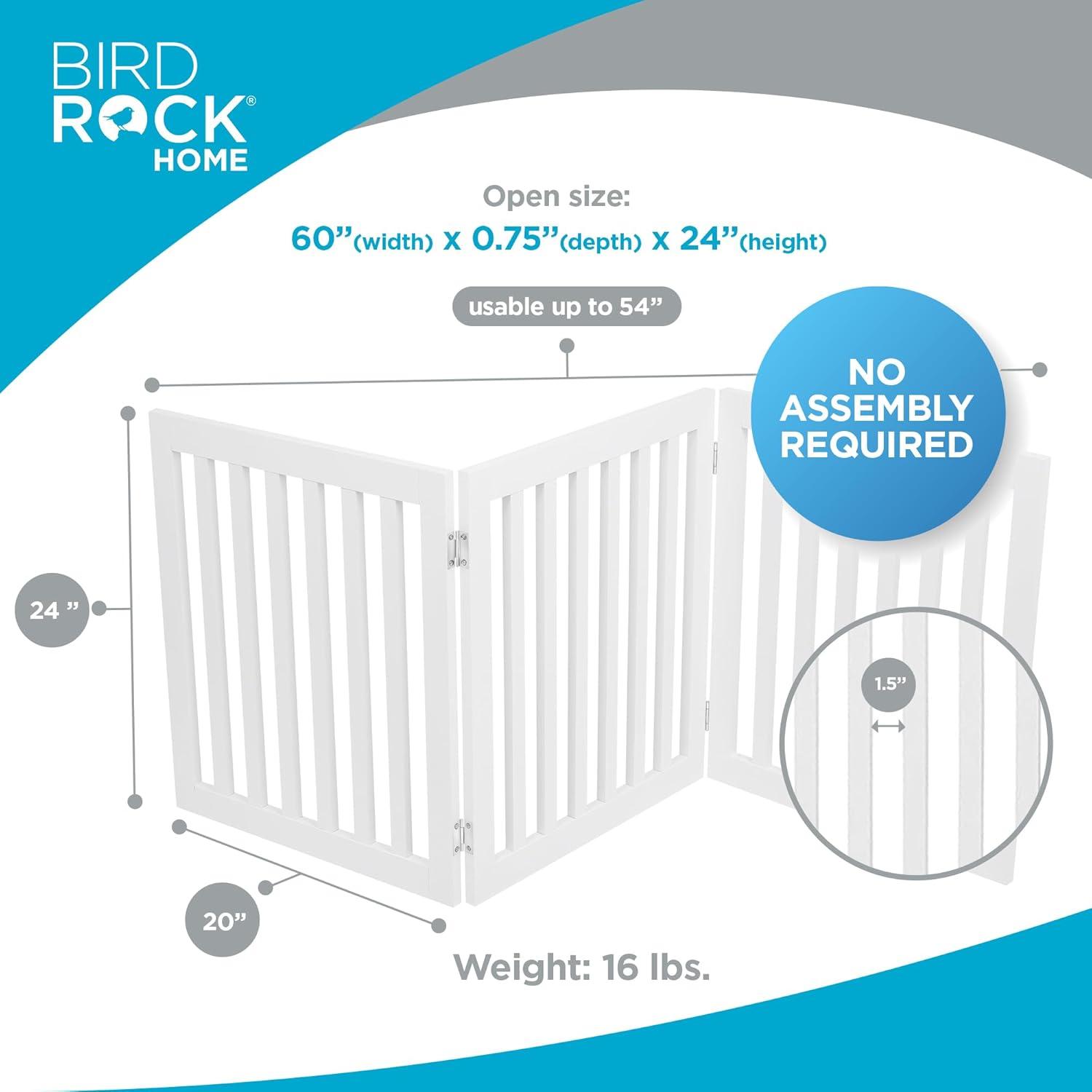 BirdRock Home Wood Free Standing Pet Gate