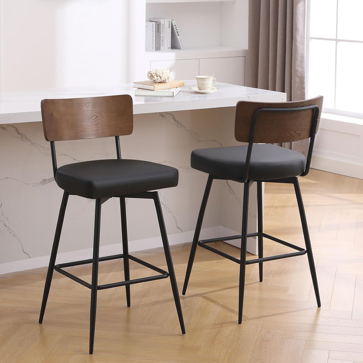 Swivel Upholstered Counter & Bar Stool