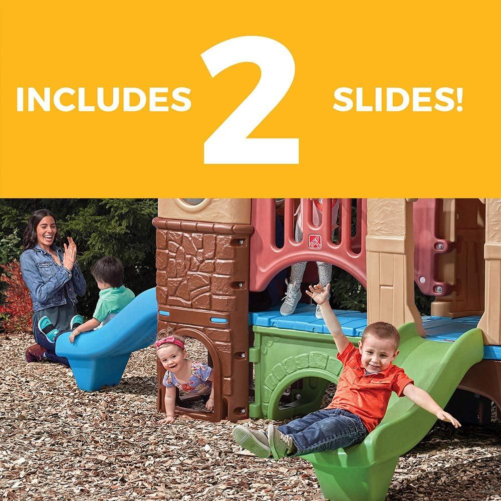 Clubhouse Climber with Dual Slides and Playhouse