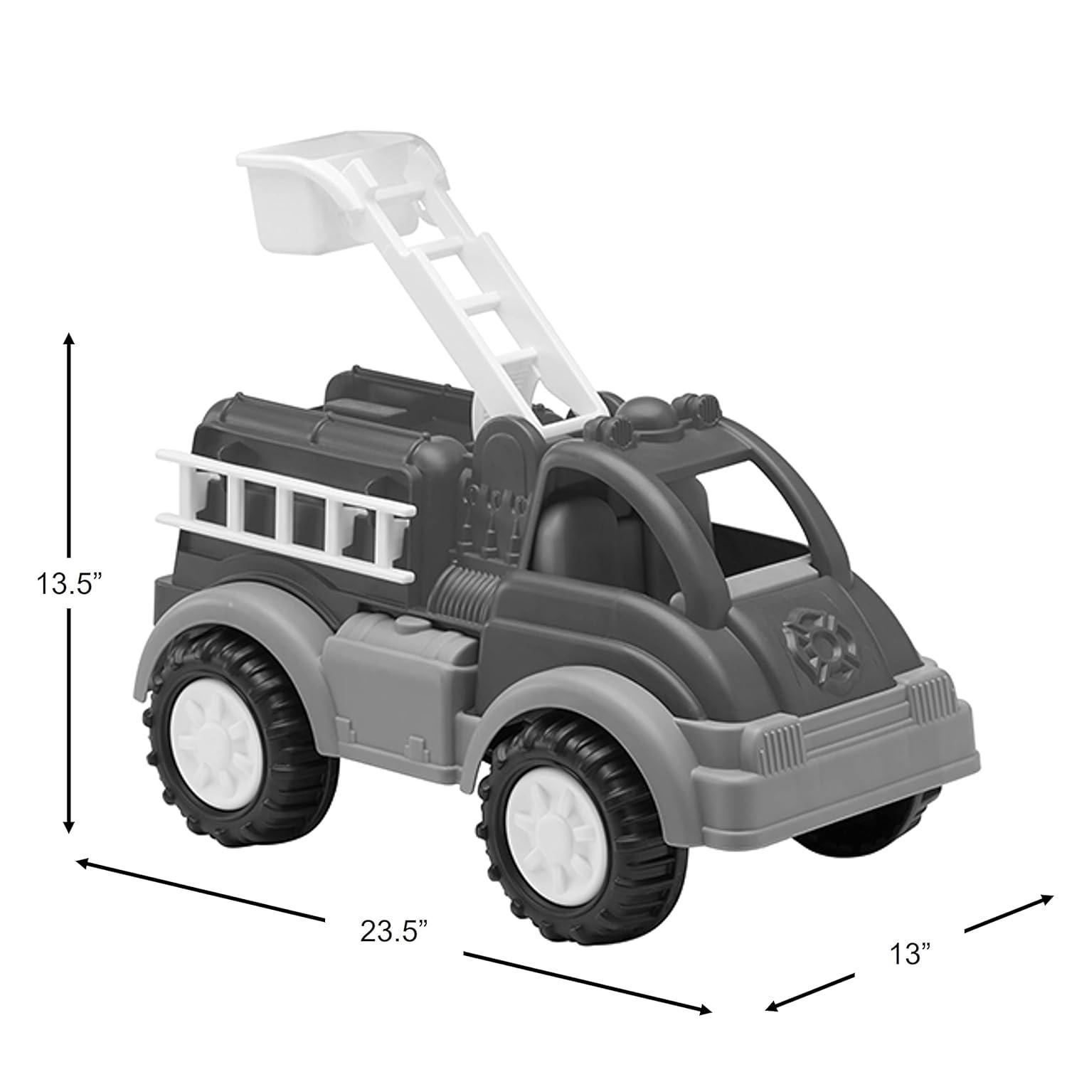 Gigantic Red Plastic Fire Truck with Extendable Bucket and Ladder