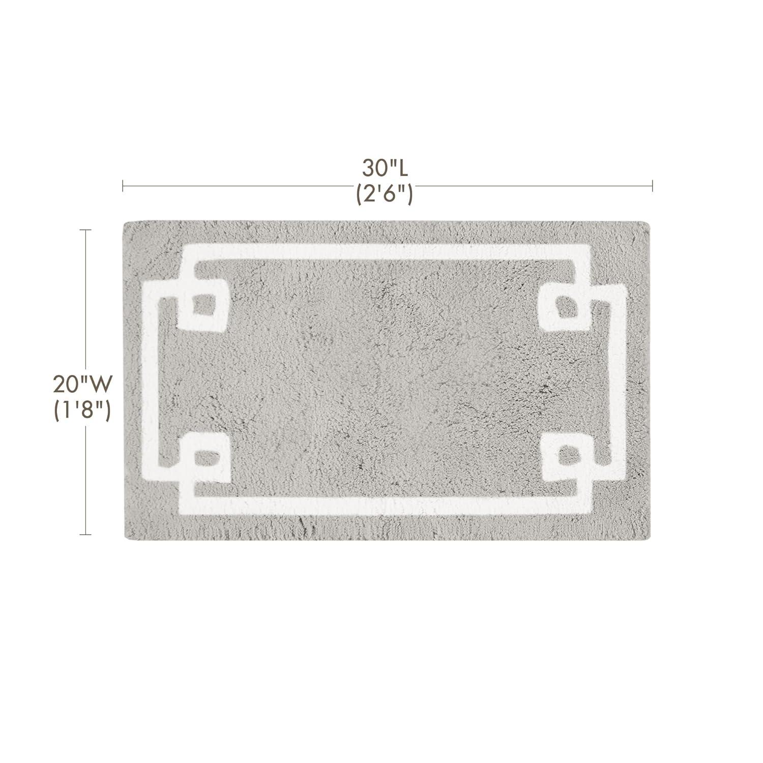 Madison Park Evan 100% Cotton Tufted Bath Rug with Non-Slip Backing