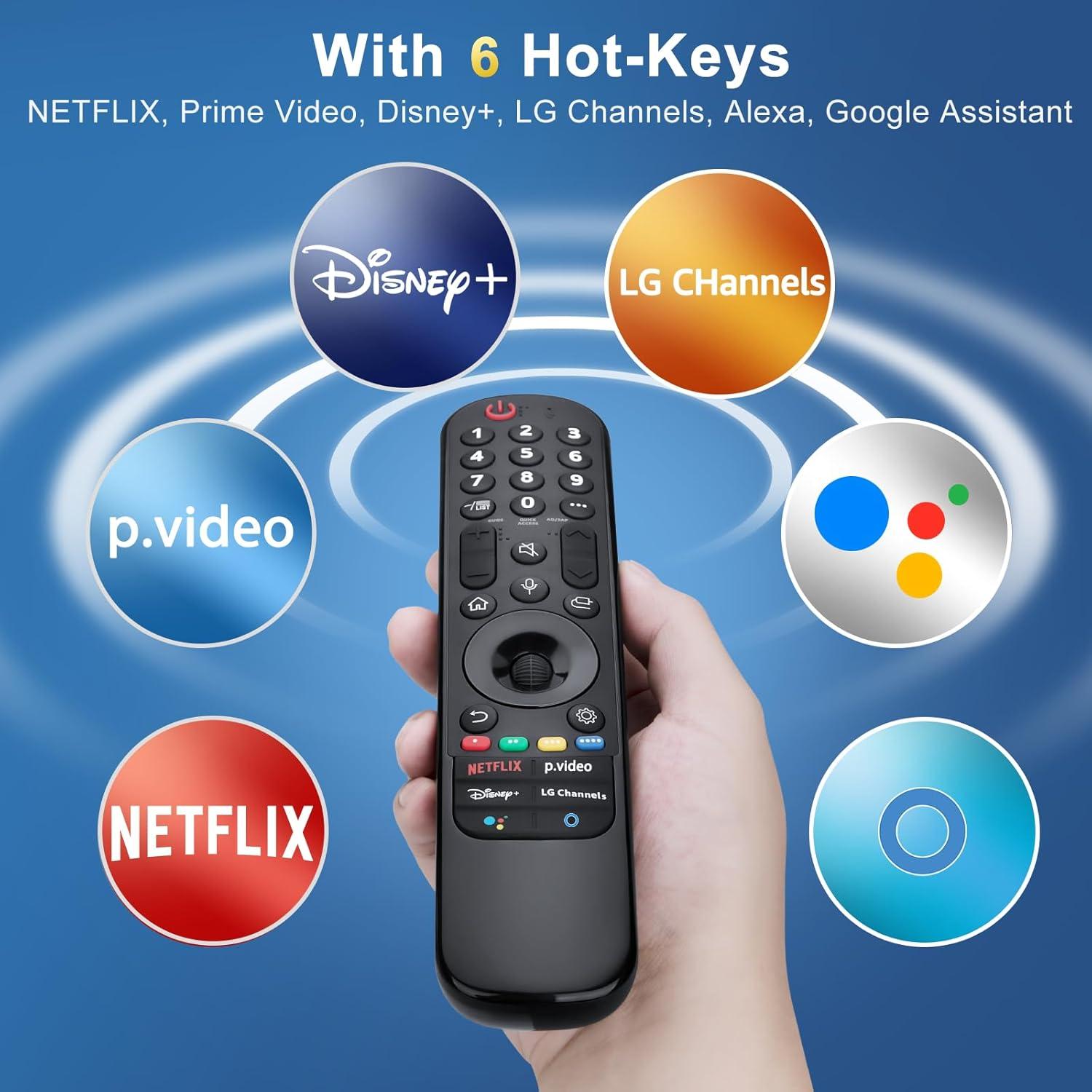 Voice Remote Control for LG Smart TV, Siawclub Magic-Replacement Remote with Pointer and Voice Function, for LG UHD OLED QNED NanoCell 4K 8K Smart TV