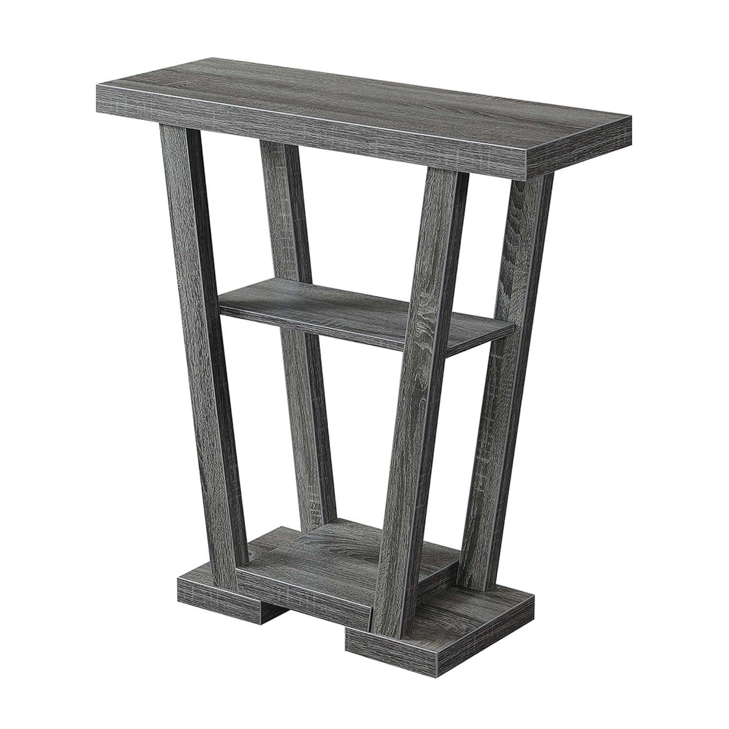 Convenience Concepts Newport V Console Table, Gray