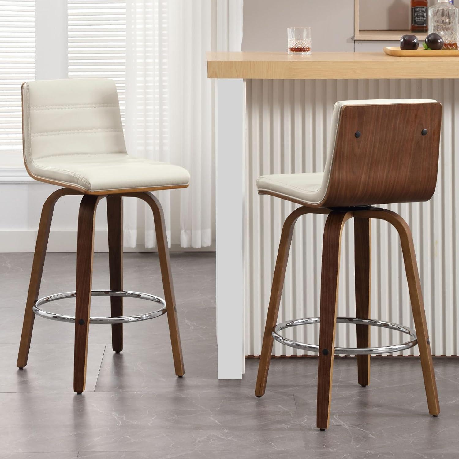 Corrigan Studio® Upholstered Swivel Stool (Set of 2)
