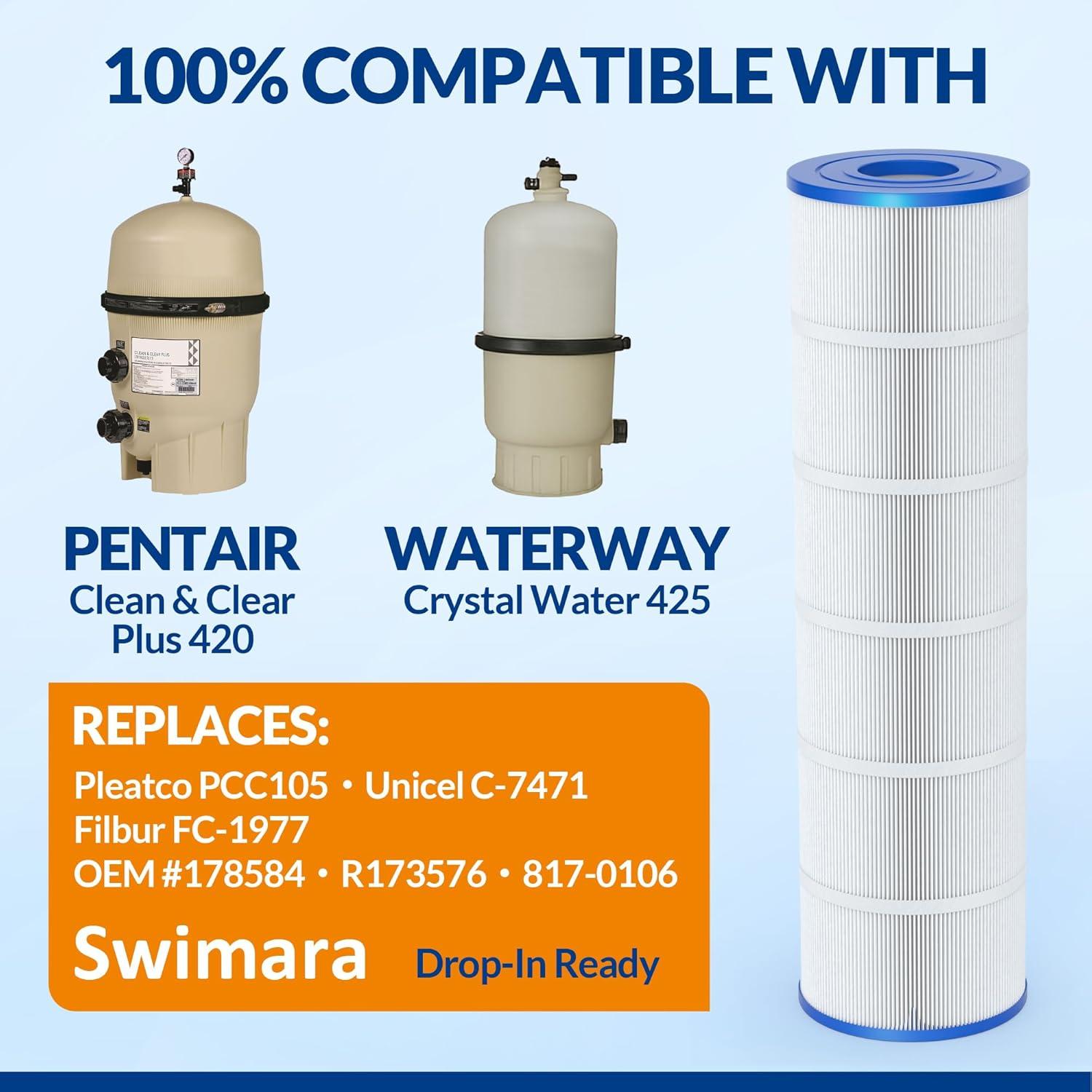 Wowreed Wowreed Pool Filter Compatible with CCP420,C-7471,4 pack (Set of 4)