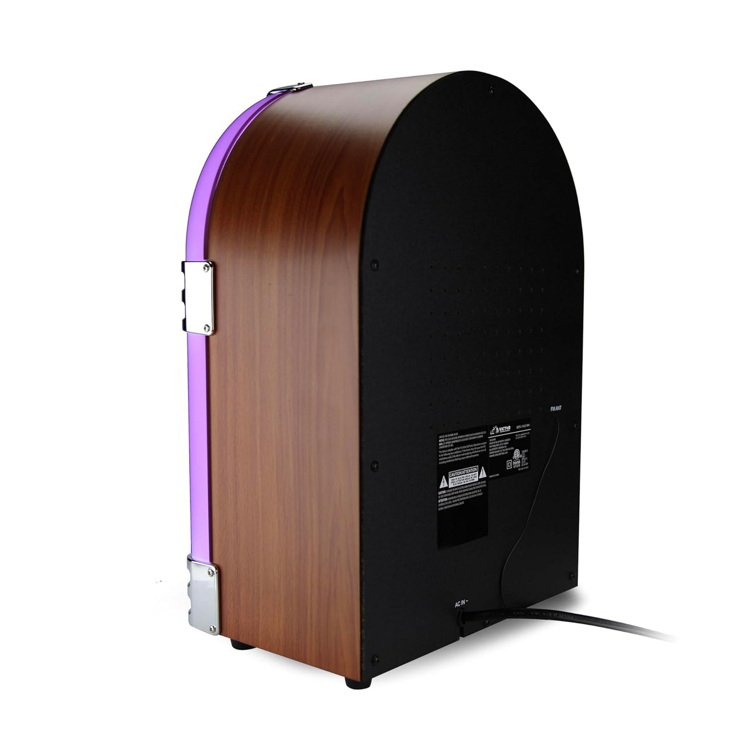 Victor Bluetooth Jukebox Speaker with FM Radio & Multicolor LED Lighting
