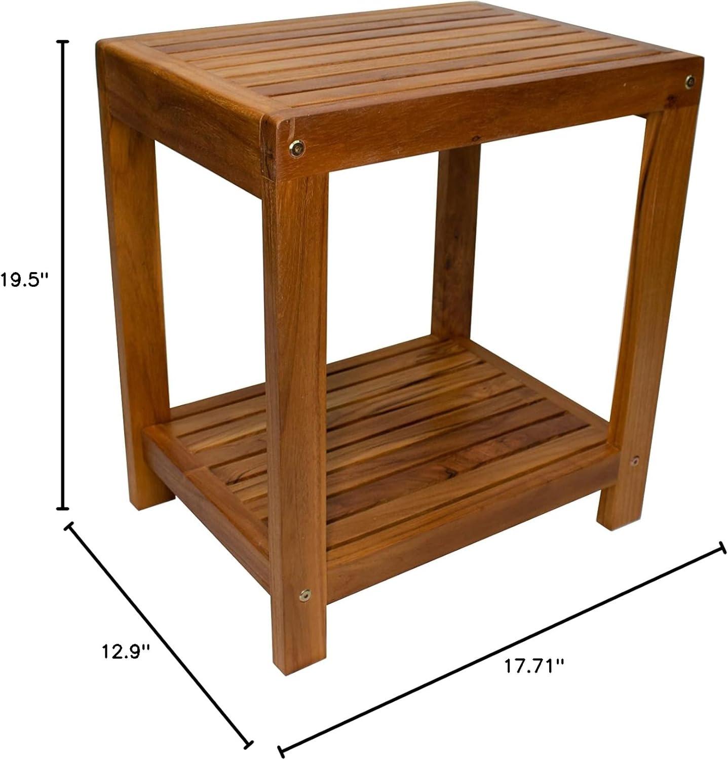 17.7'' W Teak Shower Bench