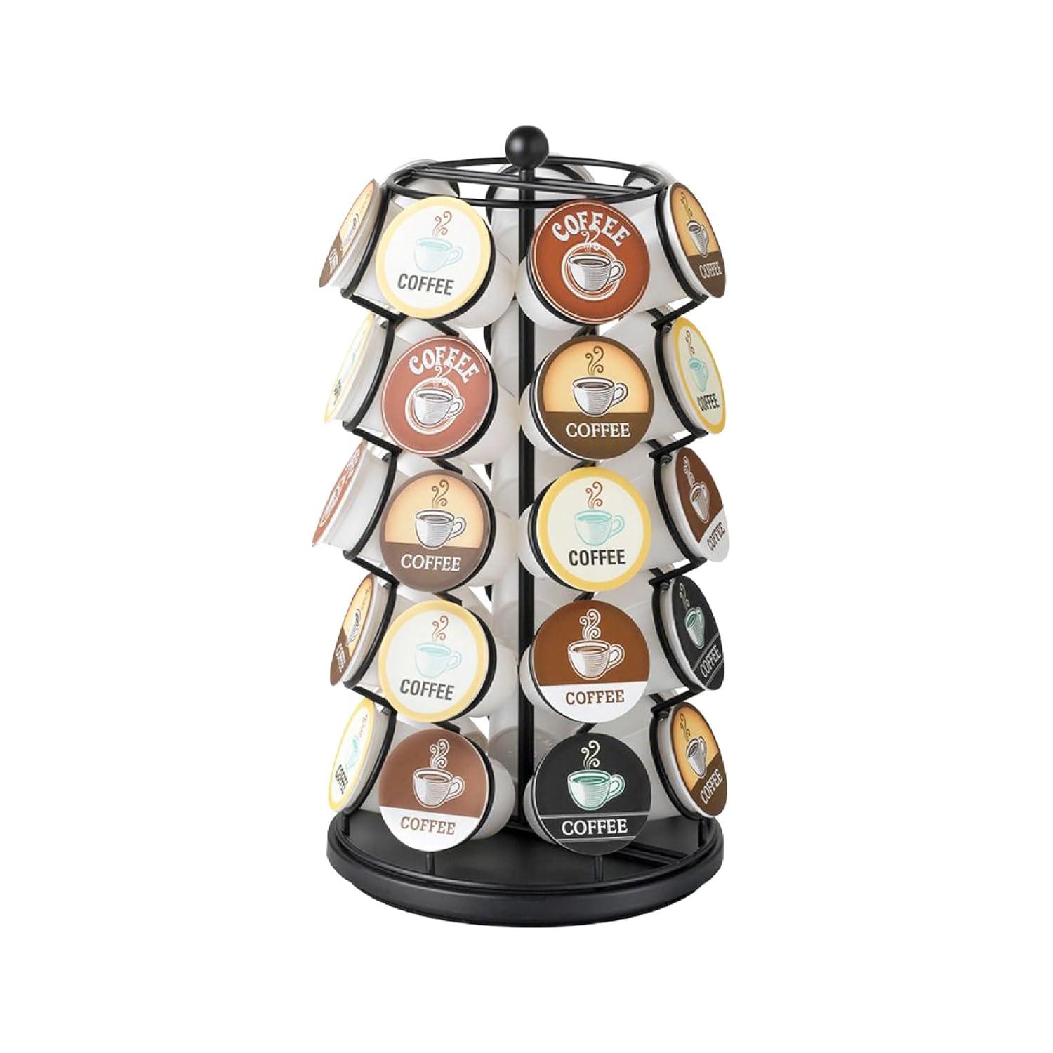 Nifty Solutions Coffee Pod Carousel – Compatible with K-Cups, 35 Pod Capacity, Black