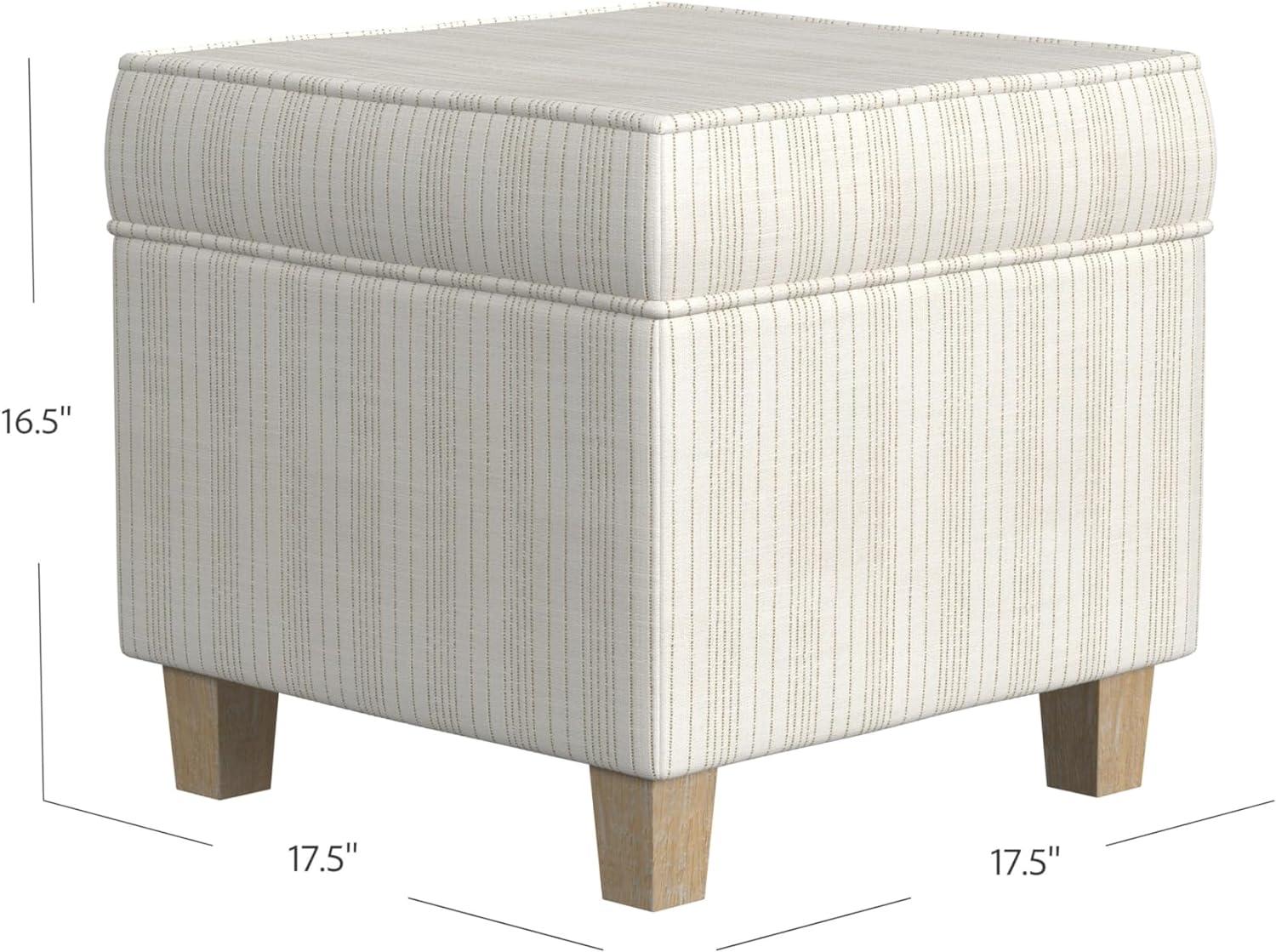 Cole Classics Square Storage Ottoman with Lift Off Top - HomePop