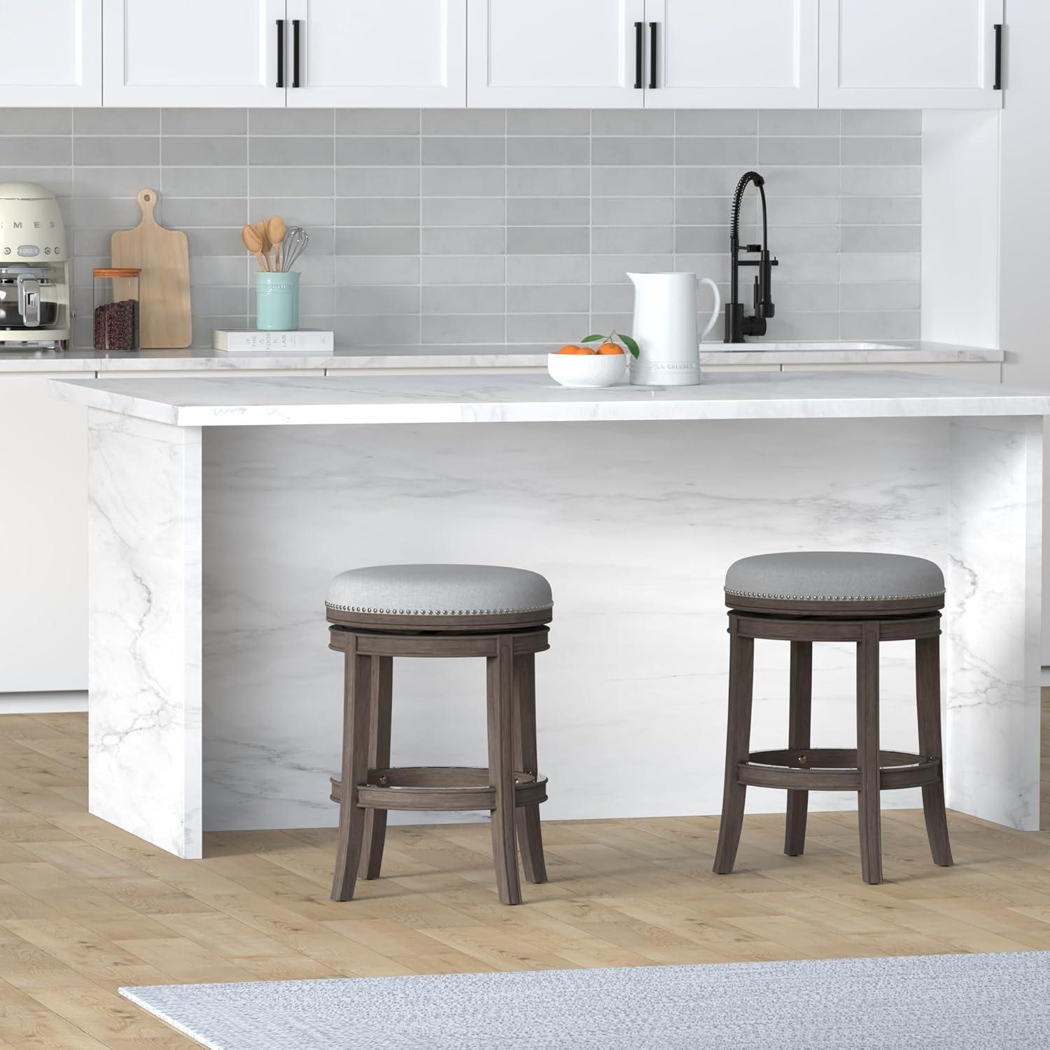 Maven Lane Maven Lane Alexander Stool with Fabric Upholstery