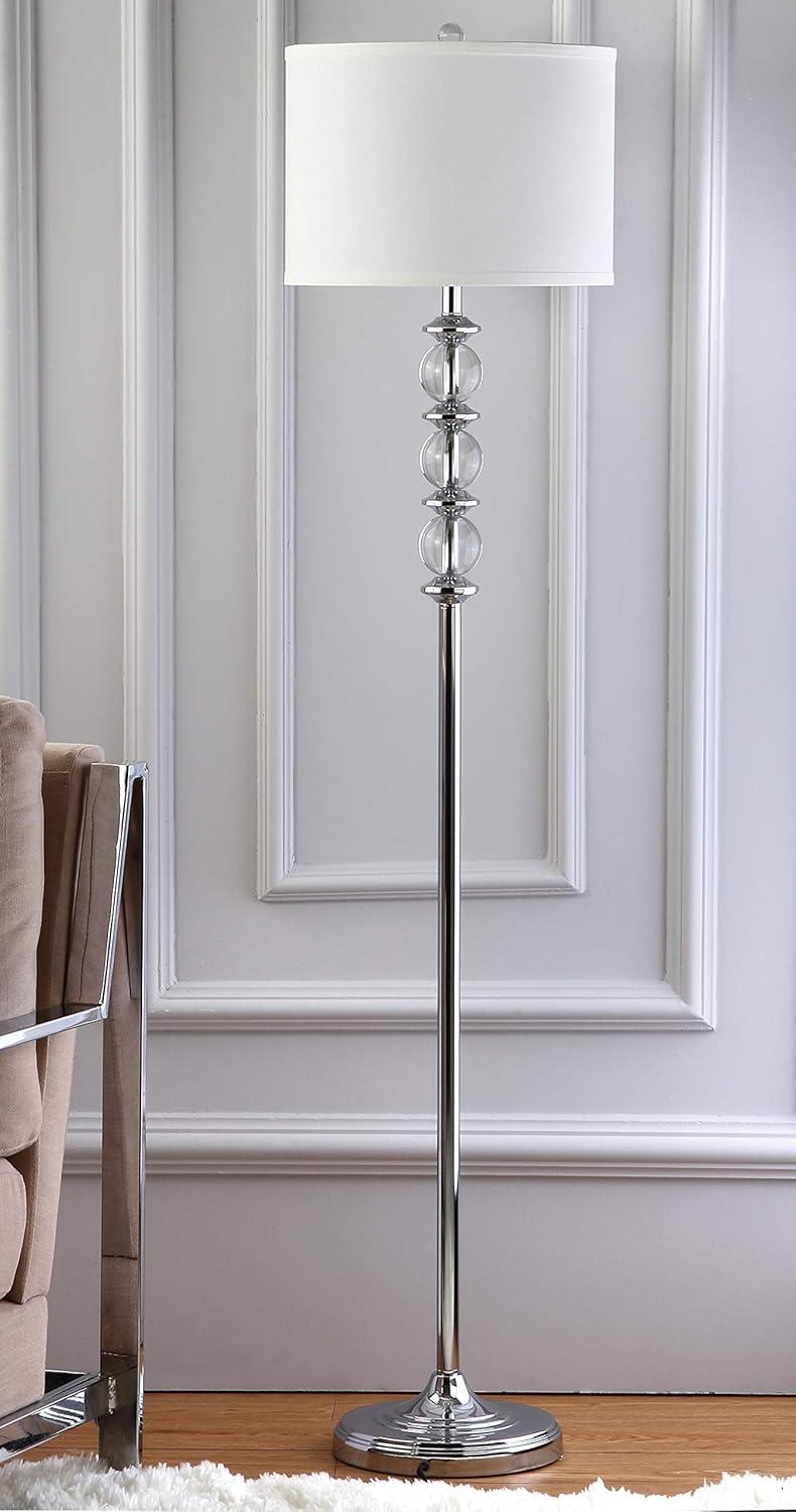 Riga 60 Inch H Floor Lamp - Clear/Chrome - Safavieh