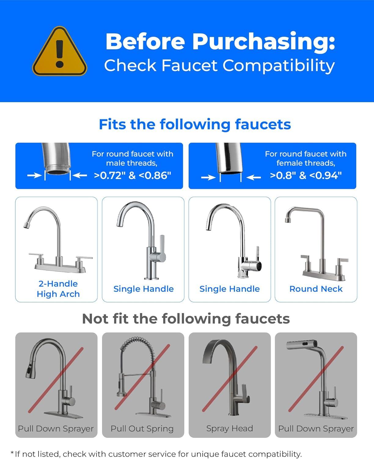 Stainless Steel Countertop Filter System, Faucet Water Filter