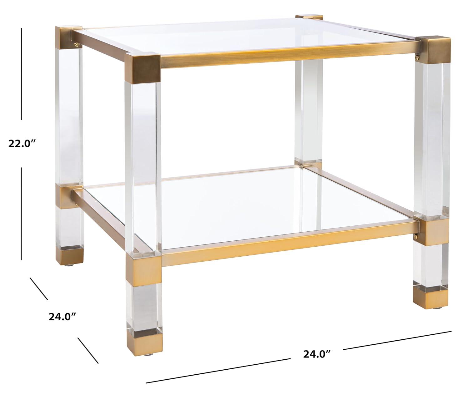 Angie End Table - Brass - Safavieh.