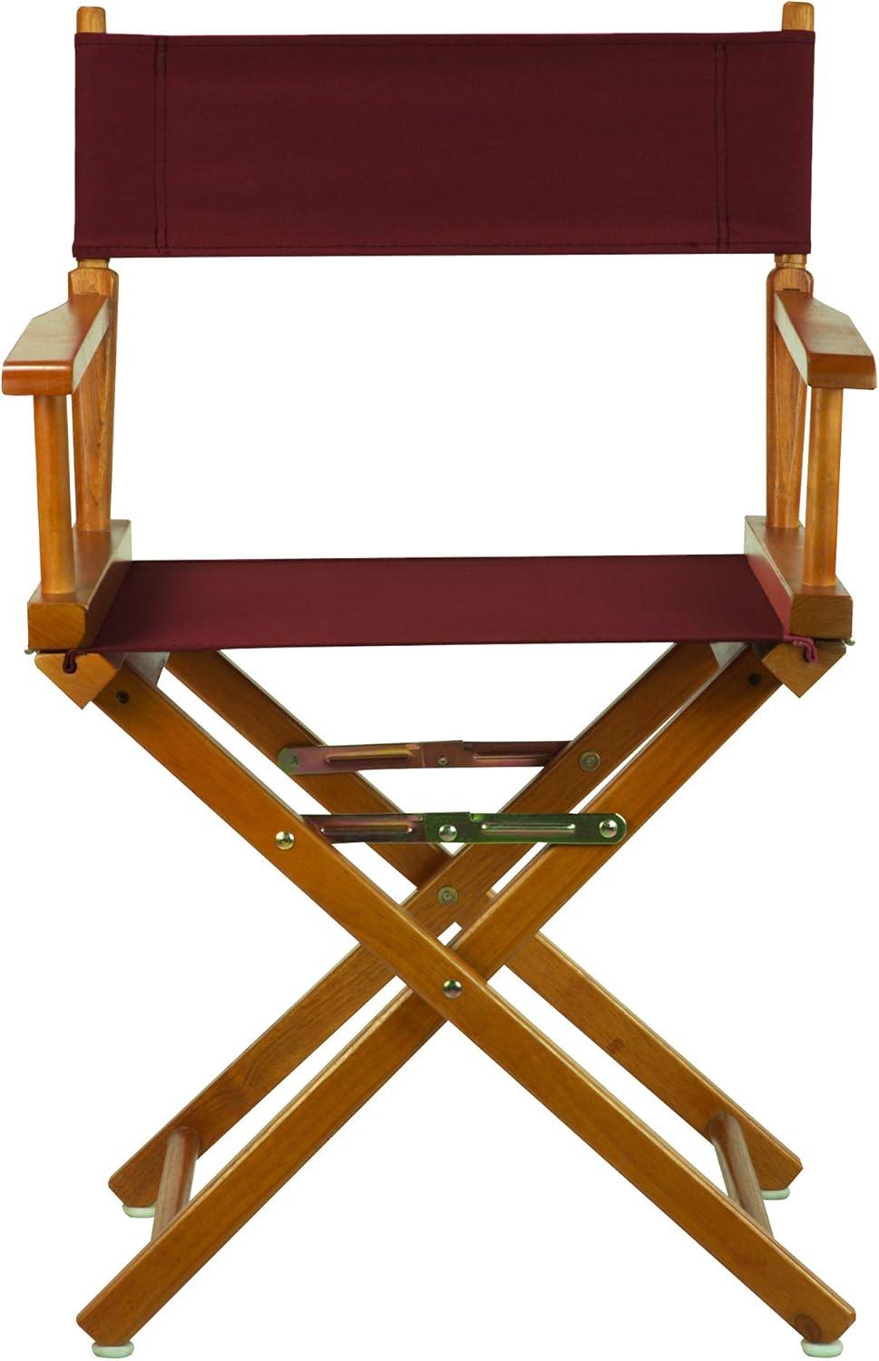 "18" Director's Chair Honey Oak Frame-Burgundy Canvas"