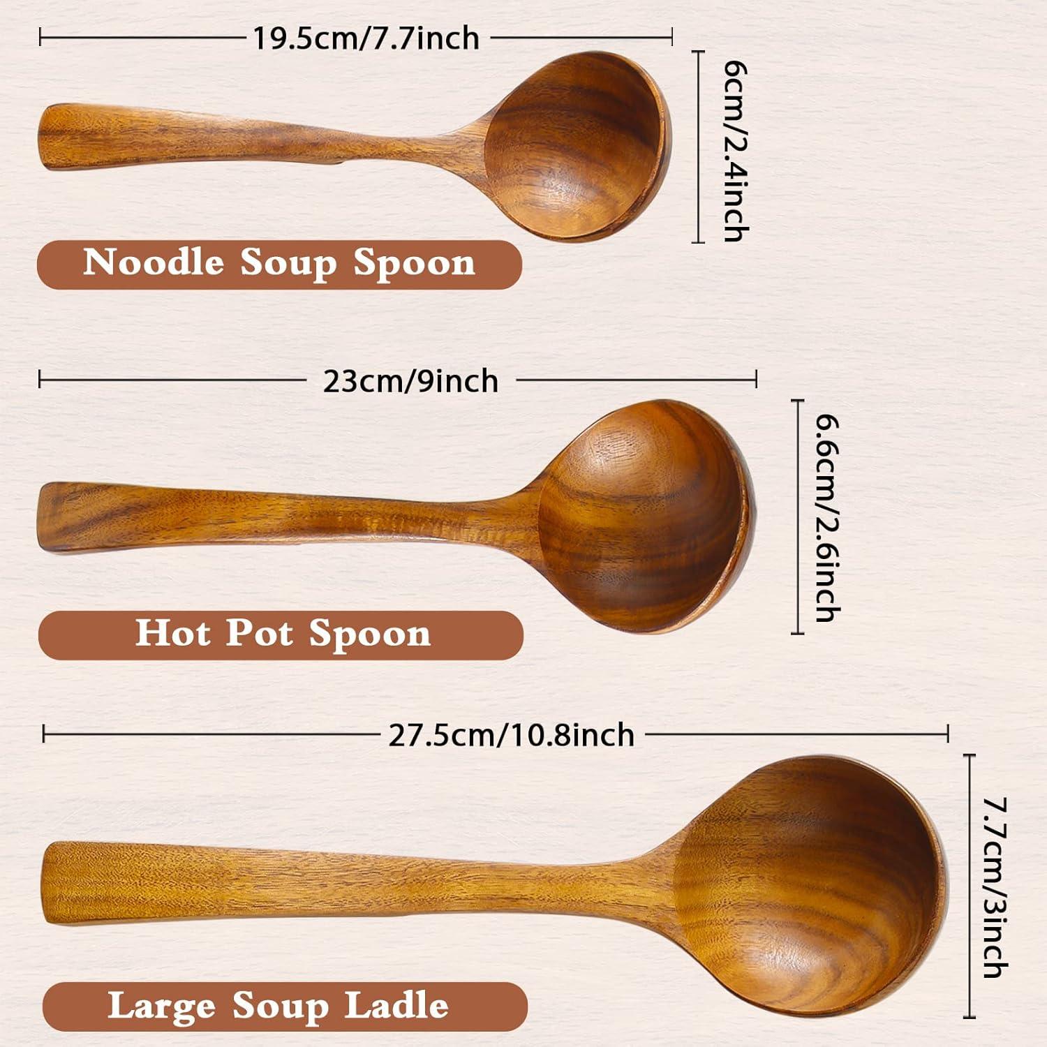 Wooden Spoons for Cooking, 10 Pcs Teak Wood Cooking Utensil Set ‚ Wooden Kitchen Utensils for Nonstick Pans & Cookware ‚ Sturdy, Lightweight & Heat Resistant