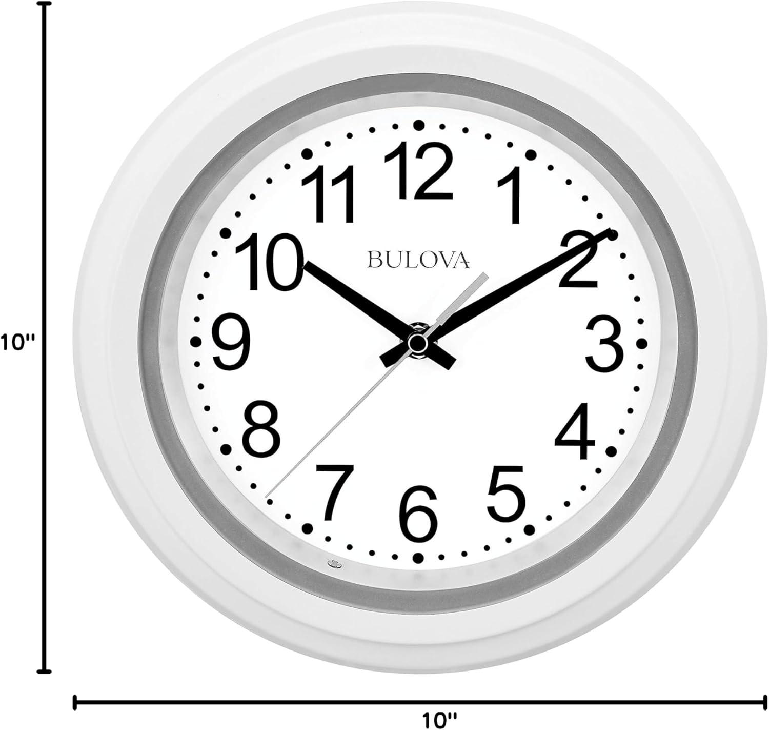 Bulova Clocks Night Vision 10" Diameter Quartz Clock