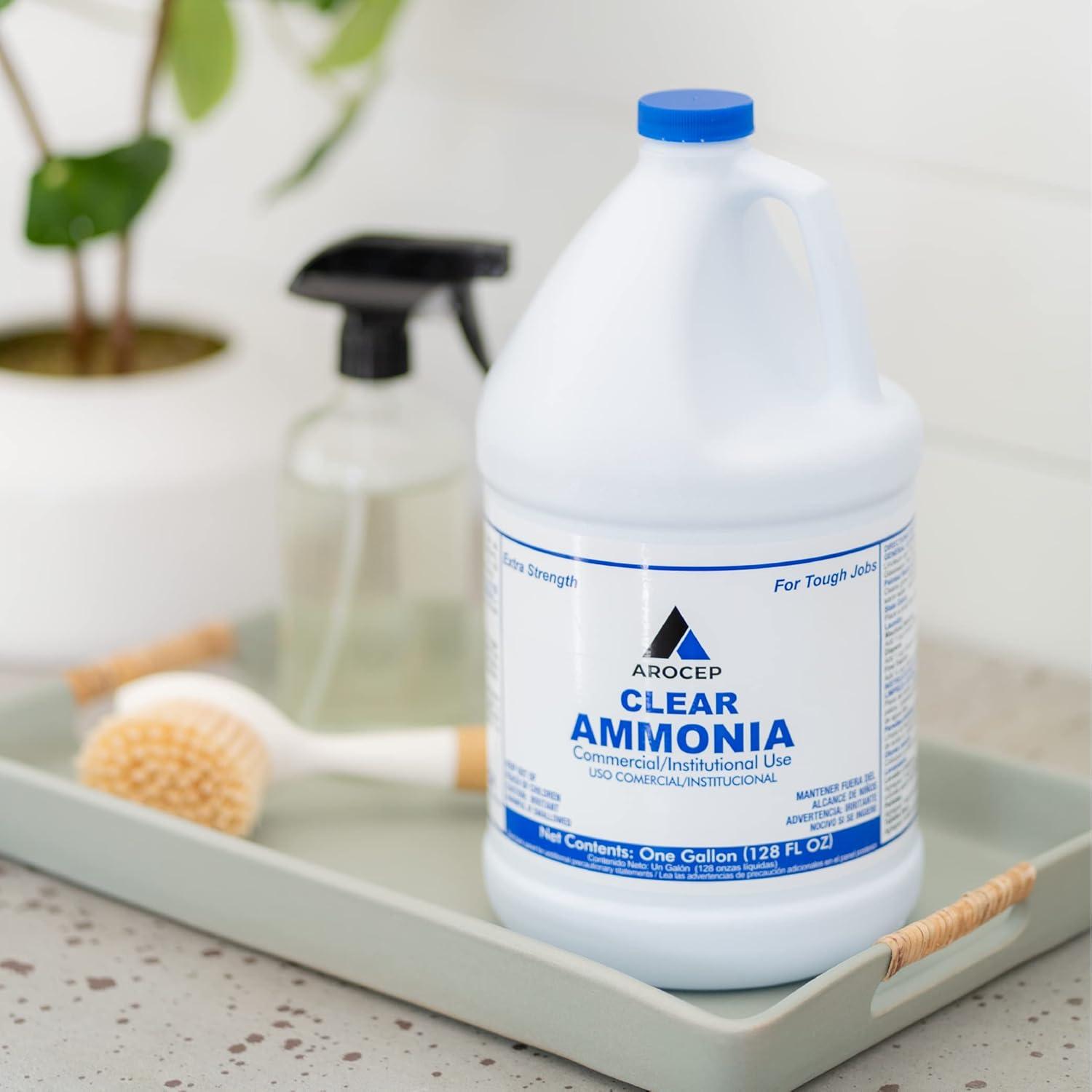 Clear Ammonia Cleaner Liquid, 1 Gallon, Multipurpose, Multi-Surface Cleaning Solution