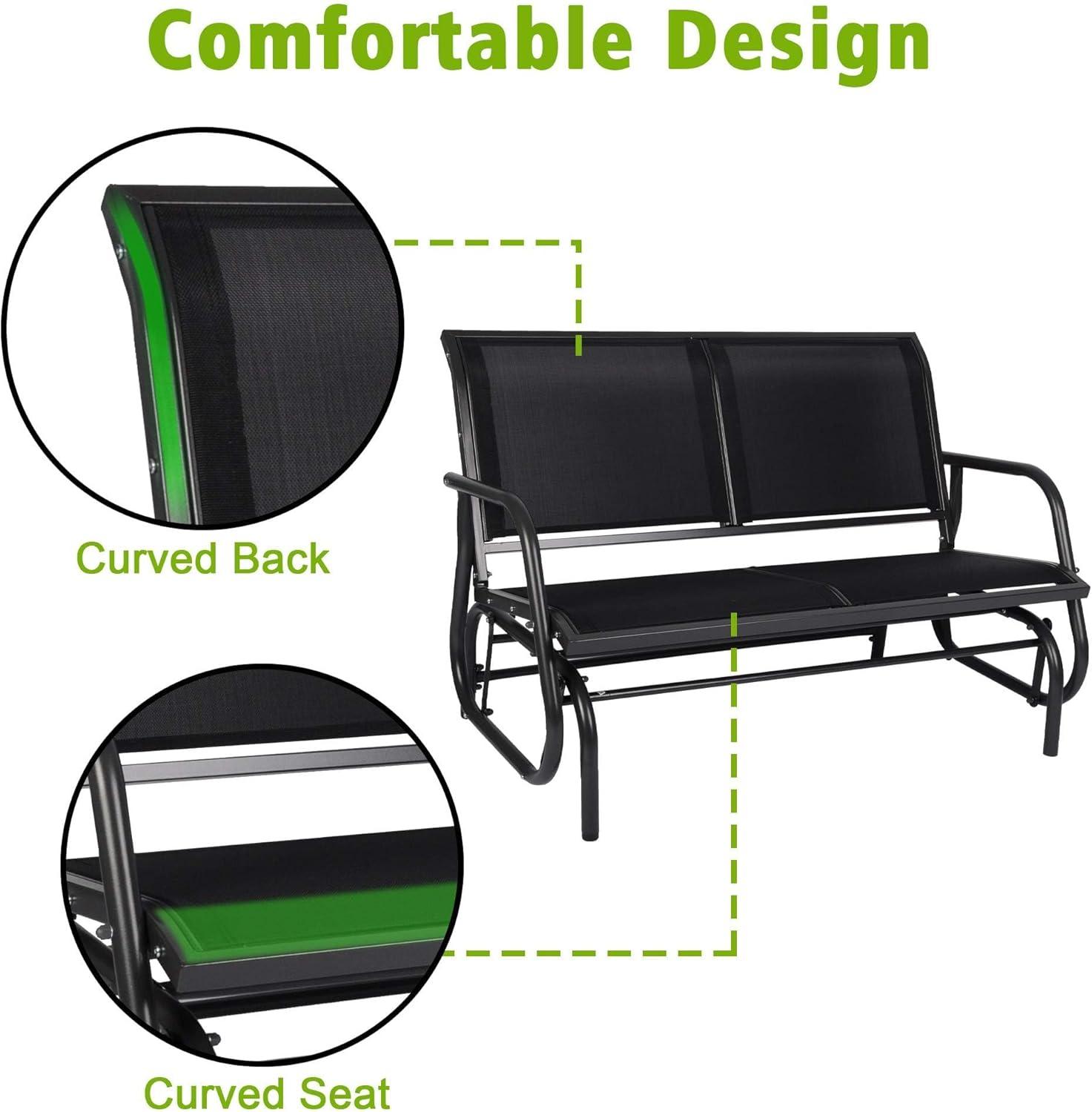 Lark Manor™ Annemaria Glider Metal Bench