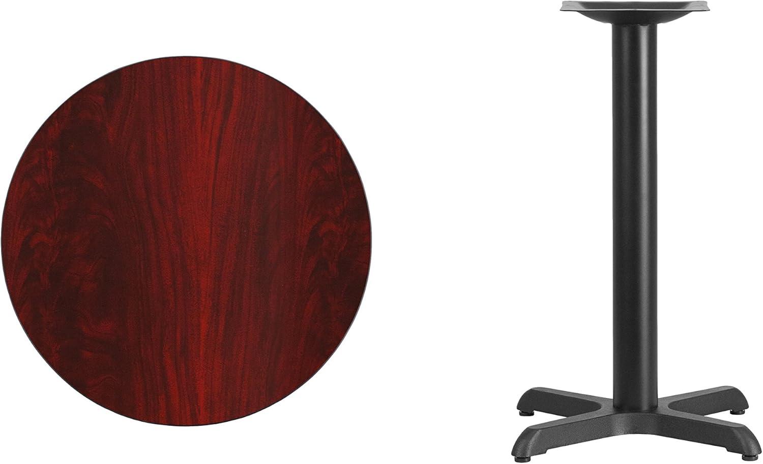 Flash Furniture Carrus Round Laminate Table Top with Height Table Base