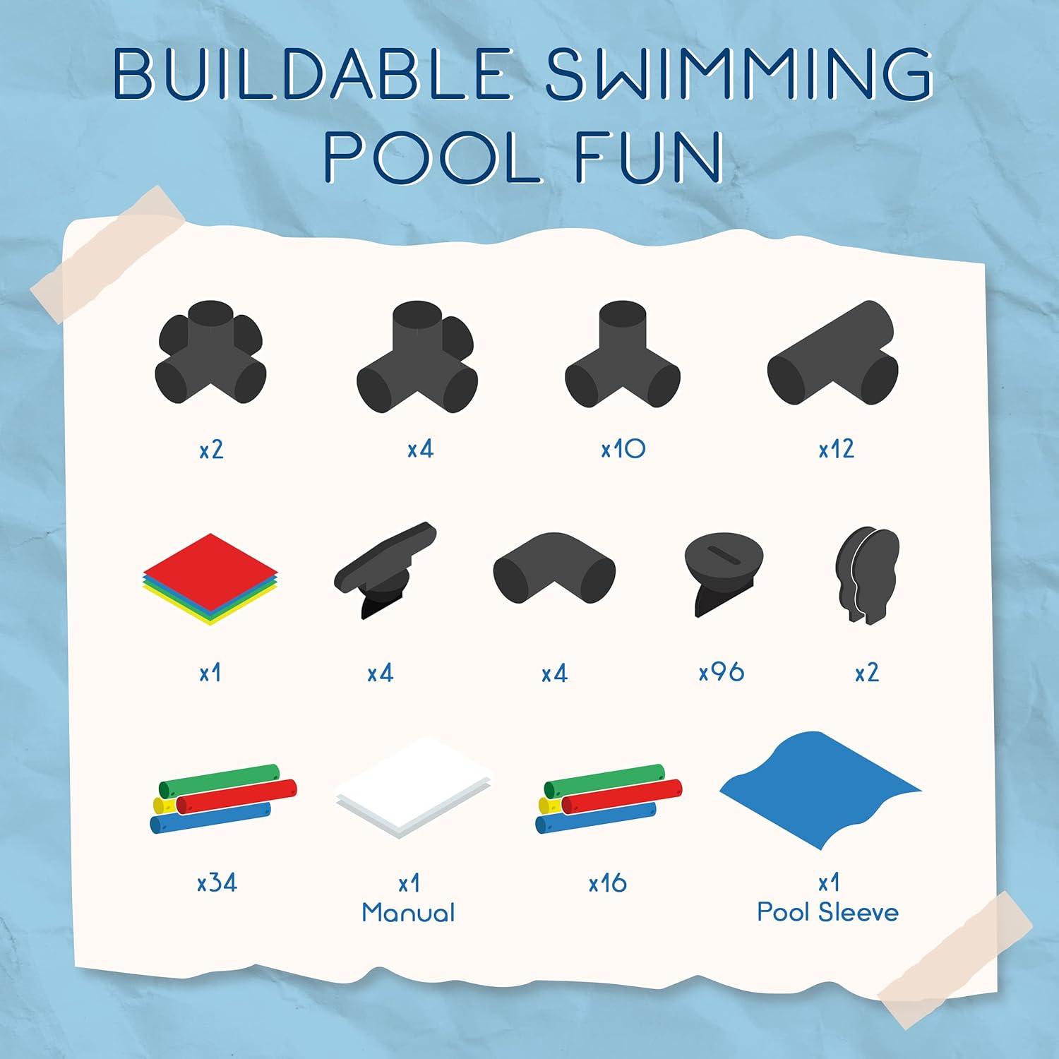 Funphix Buildable Swimming Pool/Outdoor Building Toy Pool, Ball Pit, Sandpit /Connects with Other Funphix Sets