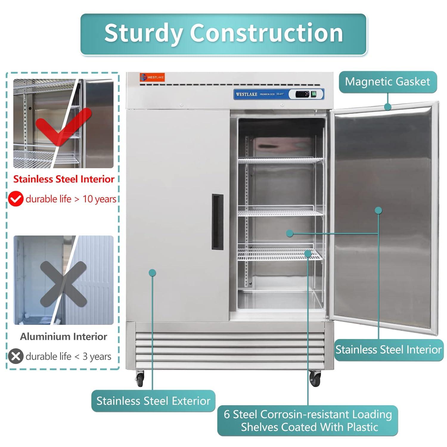 Arctic Air AR49 49 Cubic Feet Stainless Steel Refrigerator
