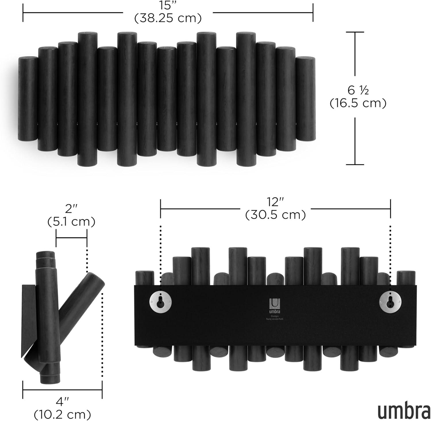 5 - Hook Solid Wood Coat Rack