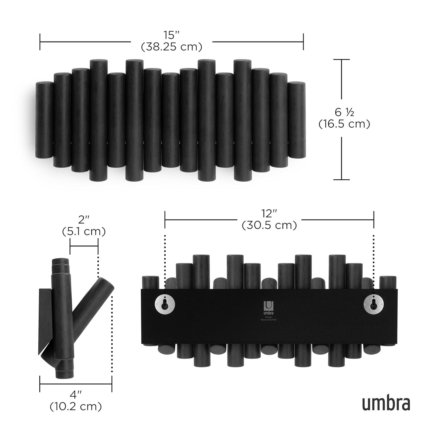 5 - Hook Solid Wood Coat Rack