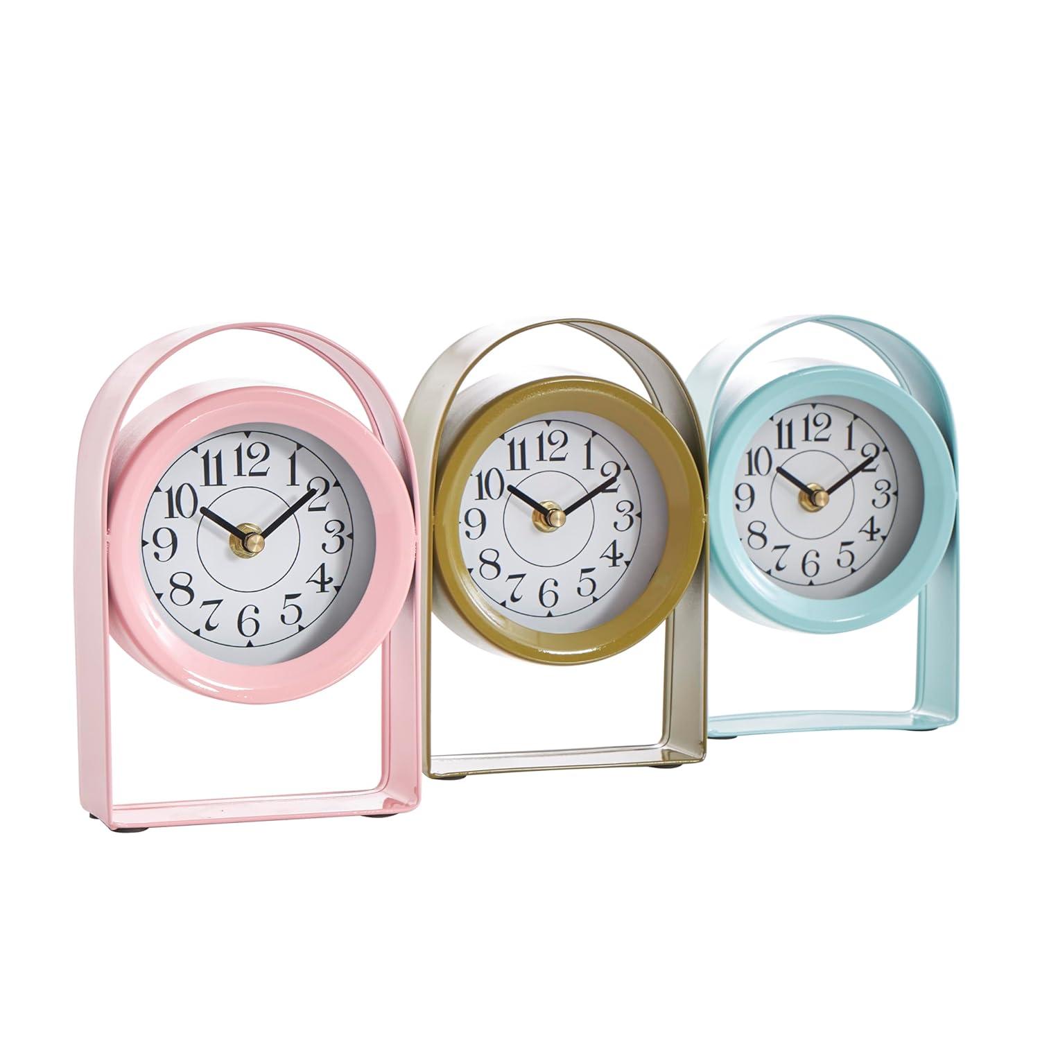Lailah Metal Clock With Arched Stands (Set of 3)