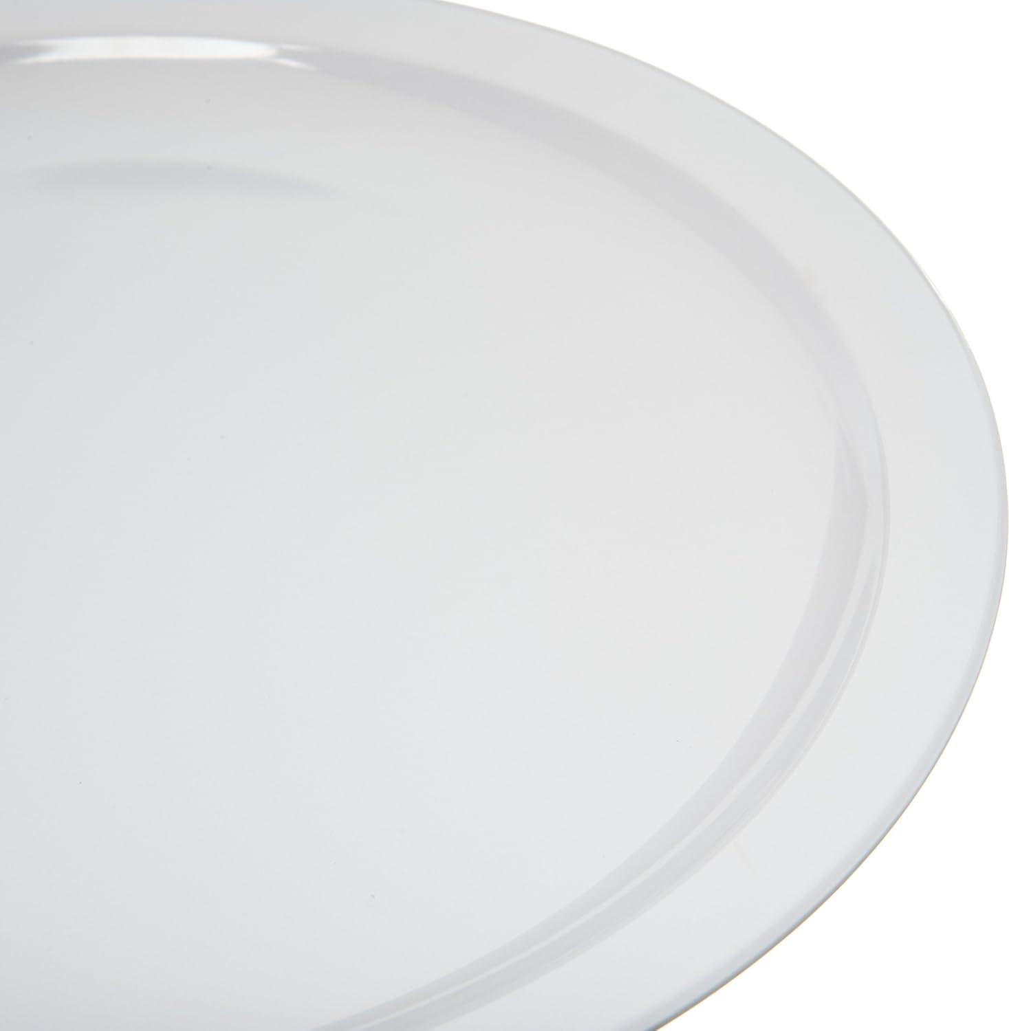 White Round Melamine 10-Inch Chip-Resistant Dinner Plate