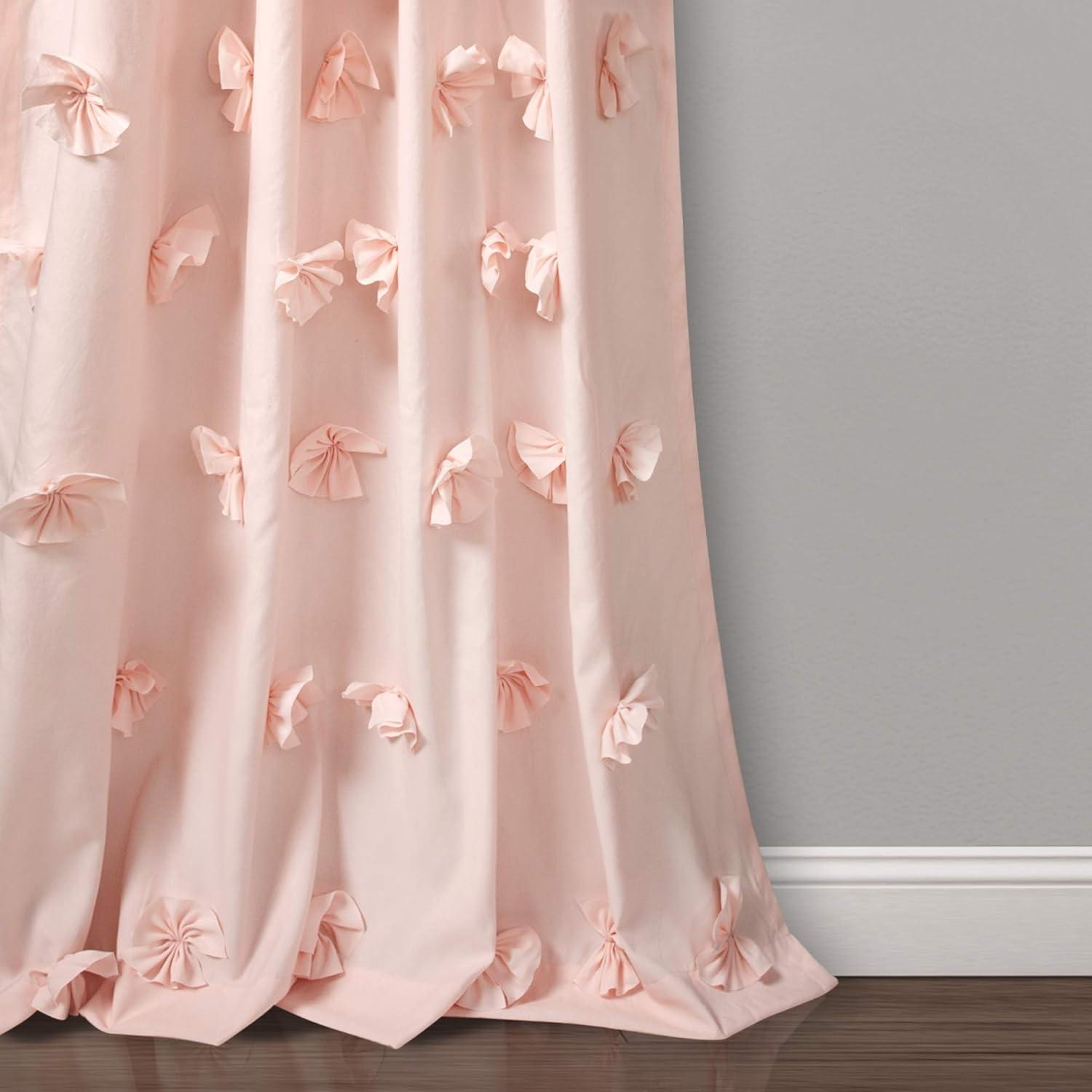 Lush Decor Riley Floral Semi-Sheer Rod Pocket Single Curtain Panel & Reviews | Wayfair