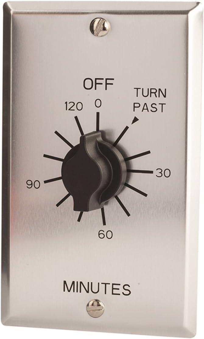 C Series Commercial Style Spring Wound Auto Off In-Wall Time Switch, 2 Hours