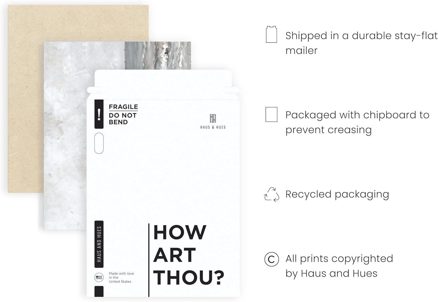 Vintage Coastal Landscape Painting in Oak Frame, 8" x 10"