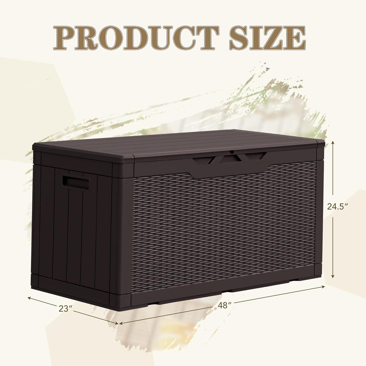 FLOORING CENTER LLC 100 Gallon Resin Deck Box