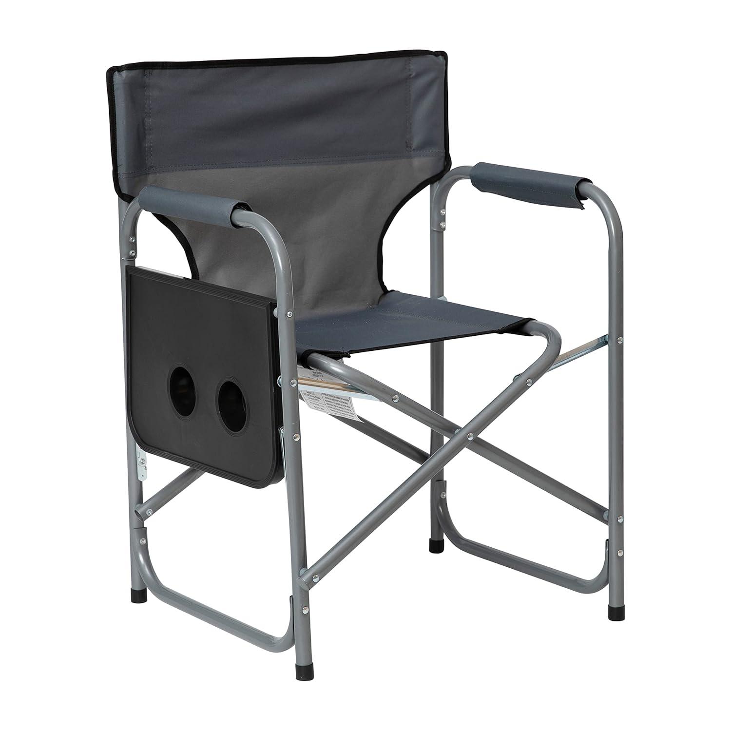 Flash Furniture Steel Camping Chair, Gray