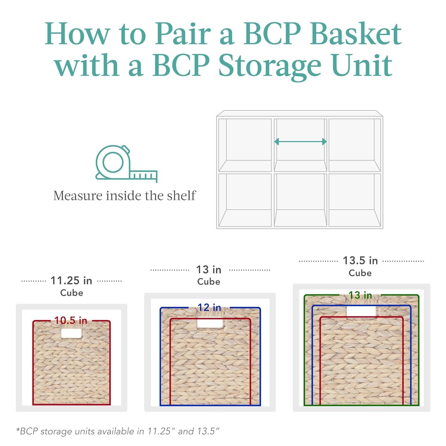 Best Choice Products 12x12in Hyacinth Baskets, Set of 5 Multipurpose Collapsible Organizers w/ Inserts - Natural