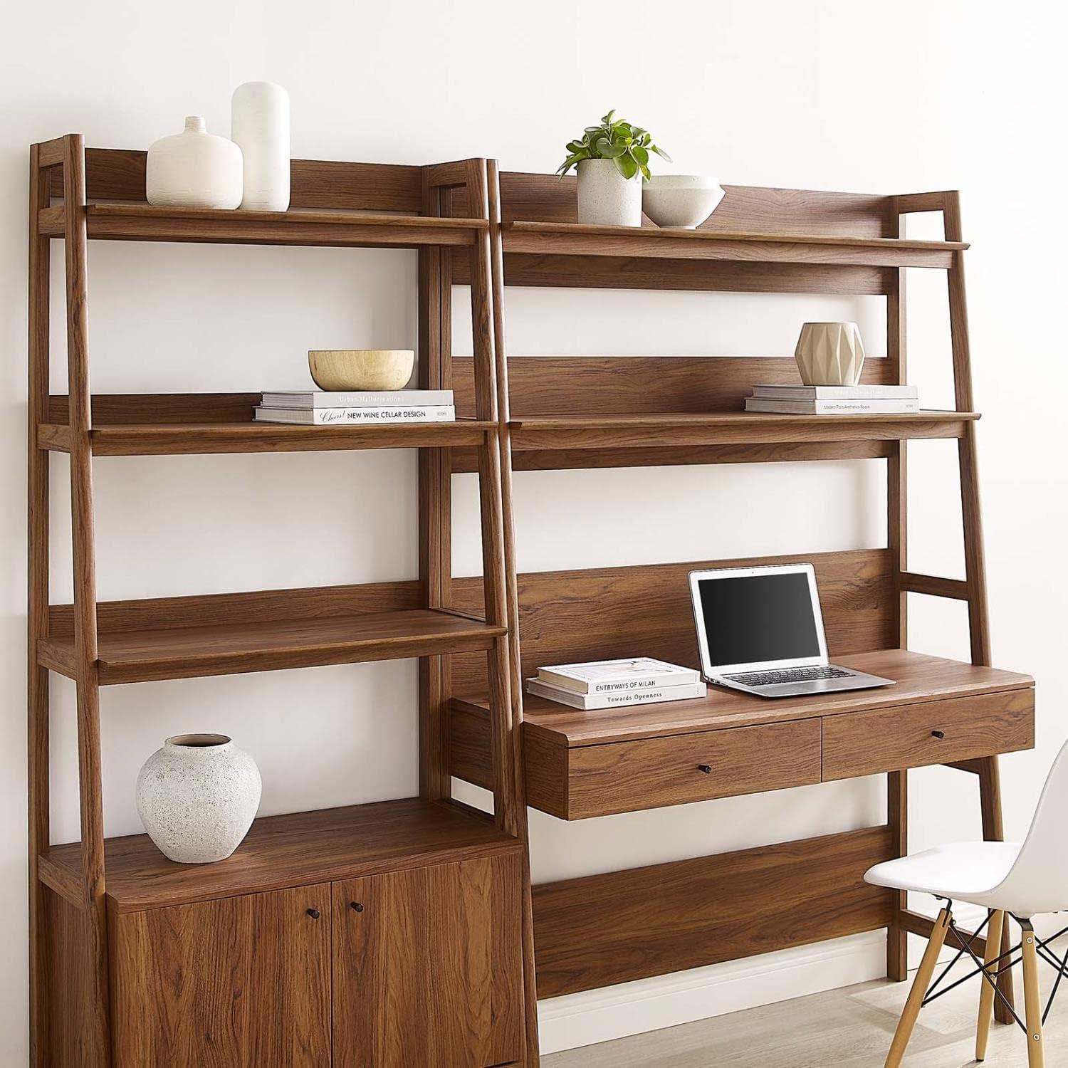 Modway Modway Bixby 2-Piece Wood Office Desk and Bookshelf