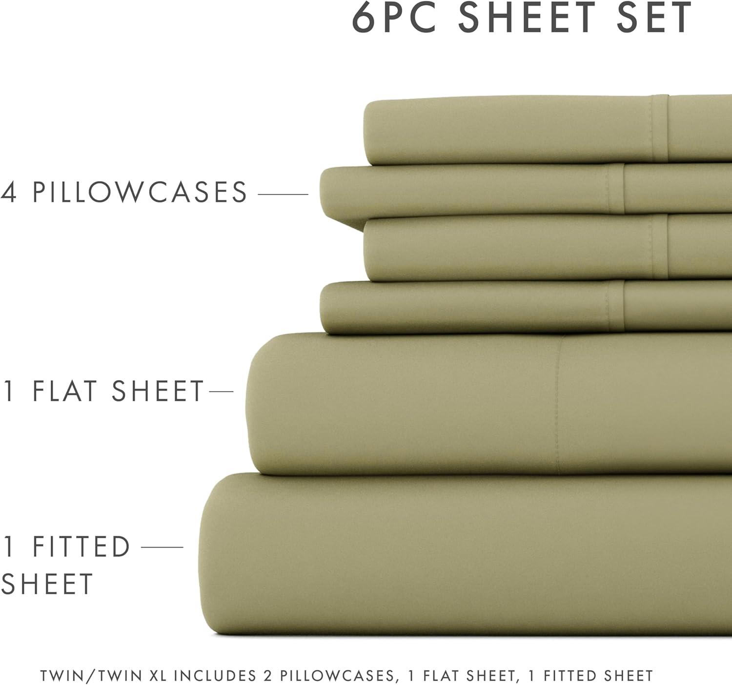 Breathable 6PC Sheets Set So Soft Collection